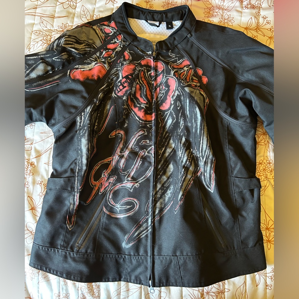 Harley-Davidson Black and Red Women's Jacket